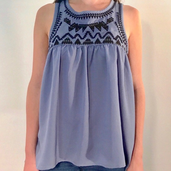 🆕 MiaoMiao - Babydoll Embroidery Stitched Top - Picture 2 of 7